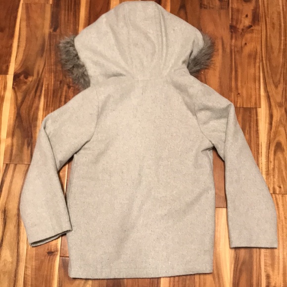 Girl’s Size 8 Fall/Spring Jacket with Faux Fur Trimmed Hood & Floral Lining - Picture 7 of 7